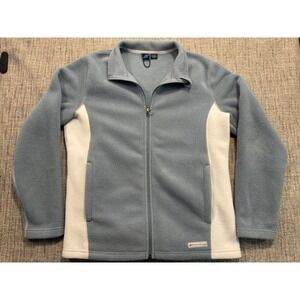 Eastern Mountain Sports Womens Jacket Large Blue Fleece Zip Polartec Gorp EMS‎